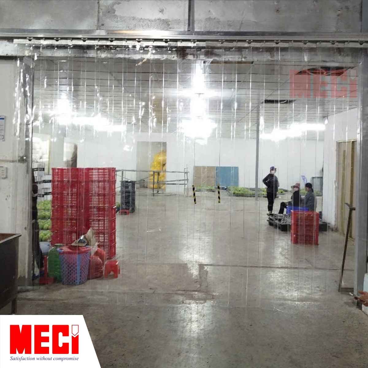 rèm nhựa xếp xoay MECI