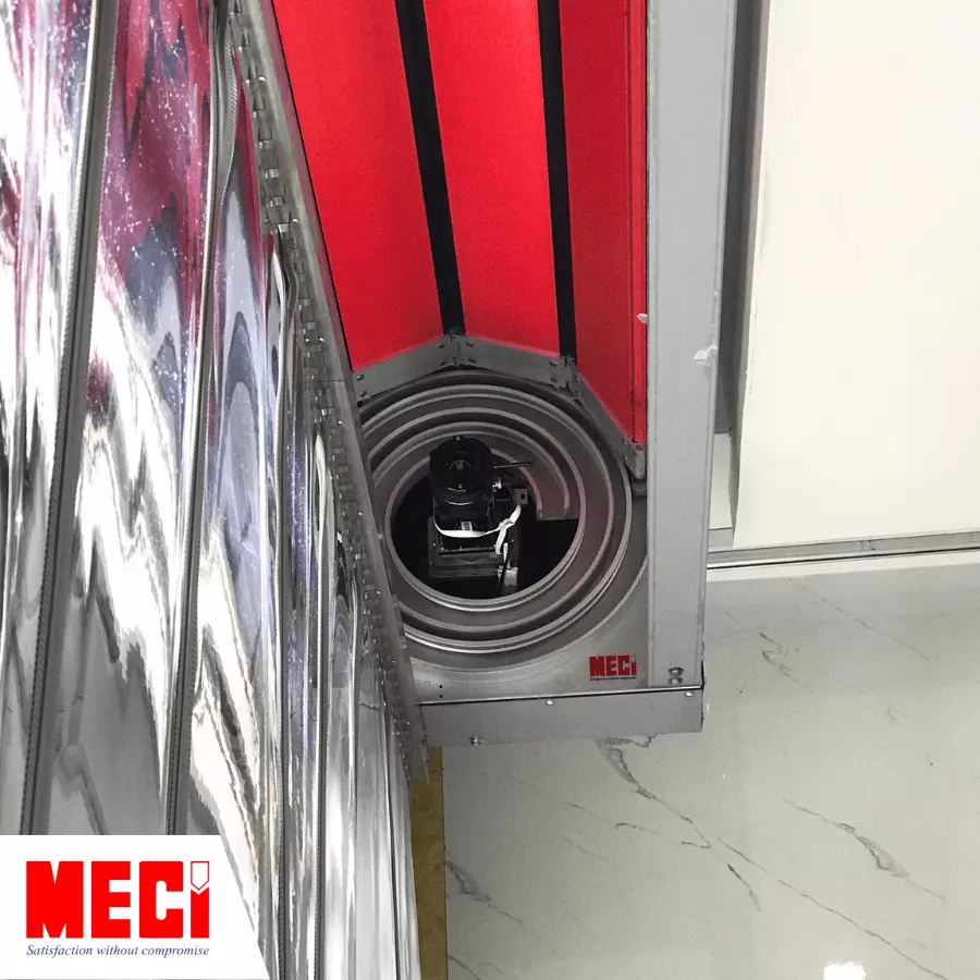 Sản phẩm Cửa cuốn nhanh nan nhôm MECI được lắp đặt tại nhà xưởng