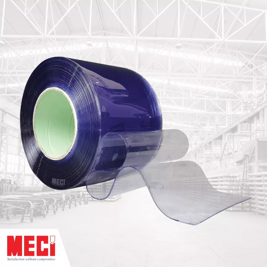 Cuộn nhựa PVC xanh trong