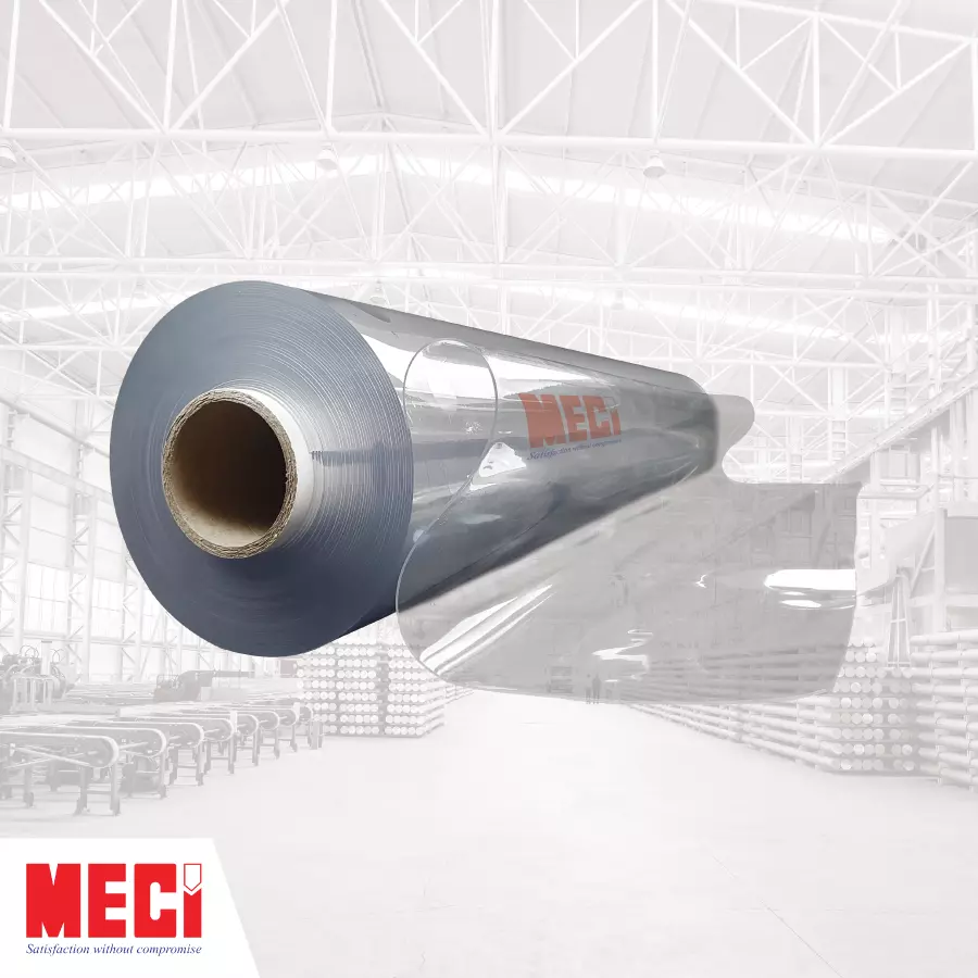 Cuộn nhựa PVC màu trắng trong khổ lớn