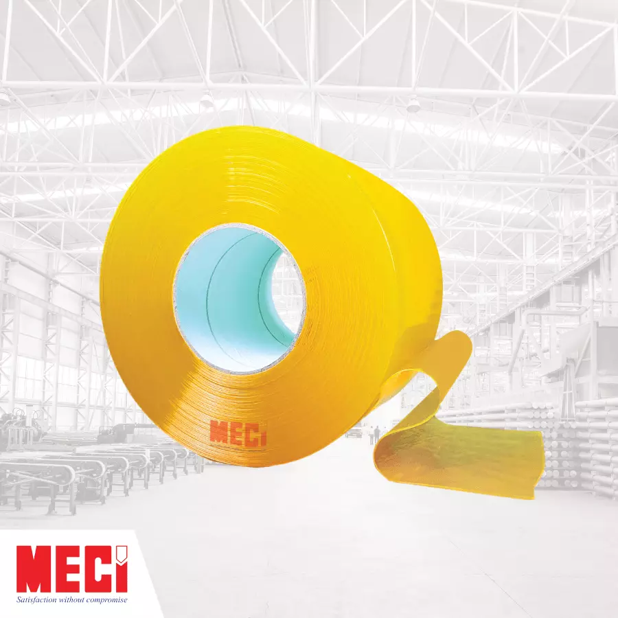 Cuộn nhựa PVC màu vàng