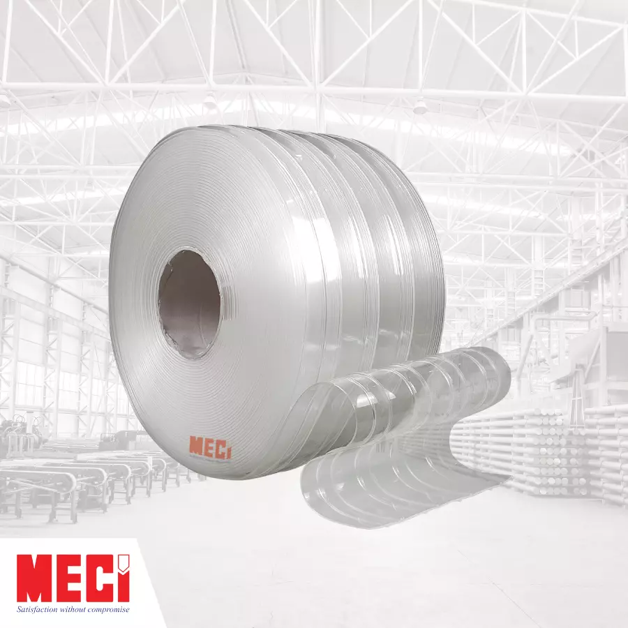 Cuộn nhựa PVC trắng gân