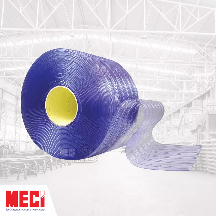 Cuộn nhựa PVC xanh gân