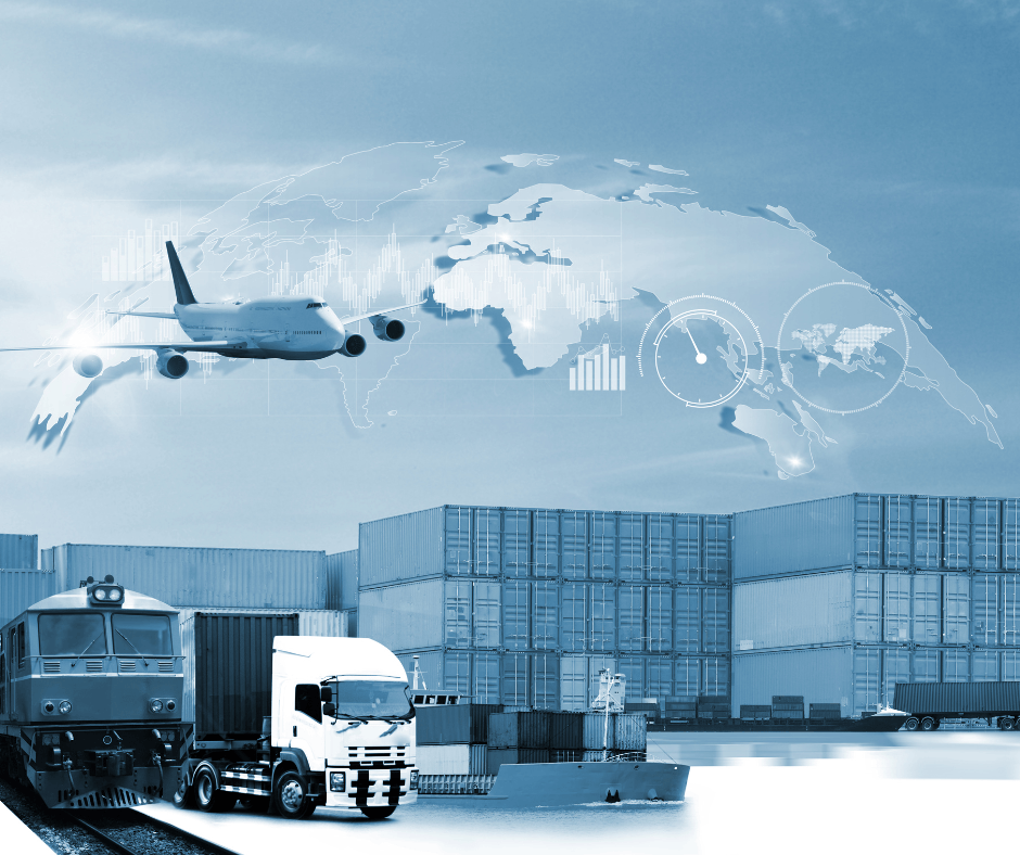 Vận chuyển hàng hóa bằng xe container, tàu hỏa hay máy bay đều dễ dàng từ nước này sang nước khác.