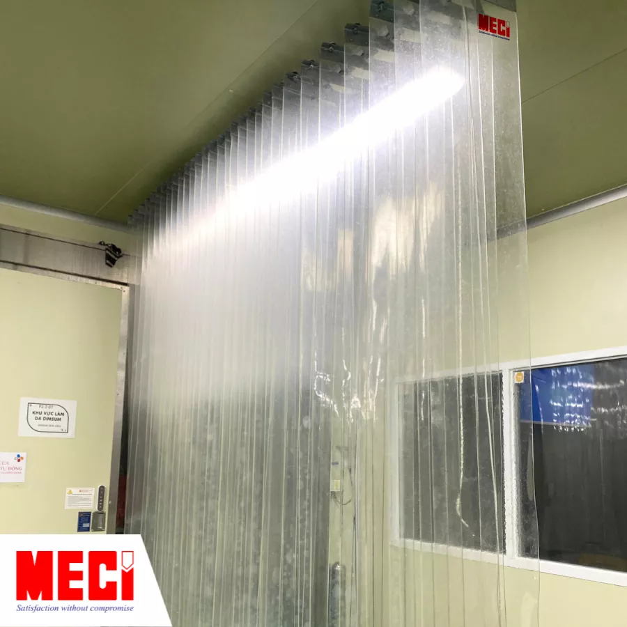 Rèm nhựa PVC khi xếp xoay