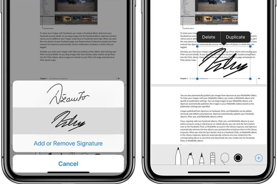 Hình ảnh một ứng dụng trên điện thoại giúp người dùng ký tạo chữ ký điện tử