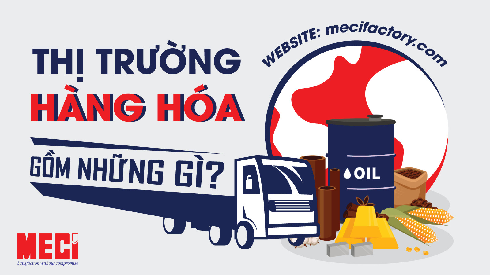 Thị trường hàng hóa gồm các yếu tố cơ bản nào?