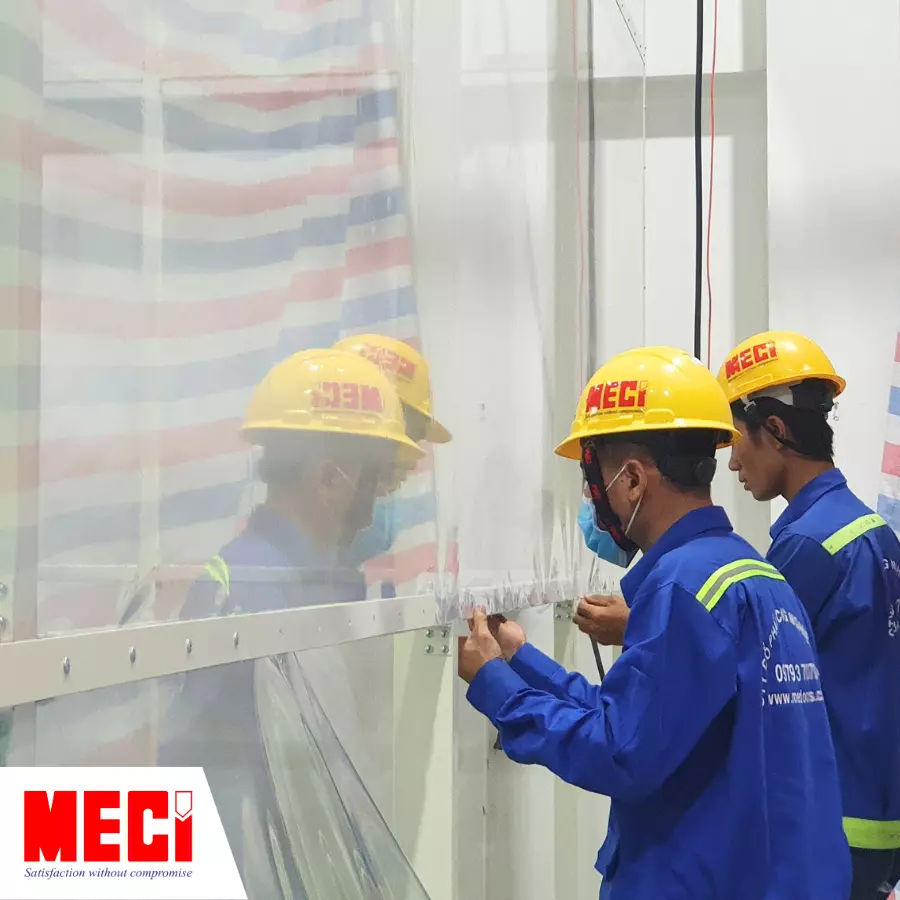 Kỹ thuật MECI thi công vách ngăn nhựa PVC