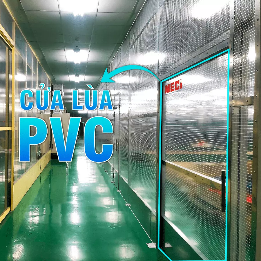Vách ngăn nhựa PVC được làm nổi bật cửa lùa