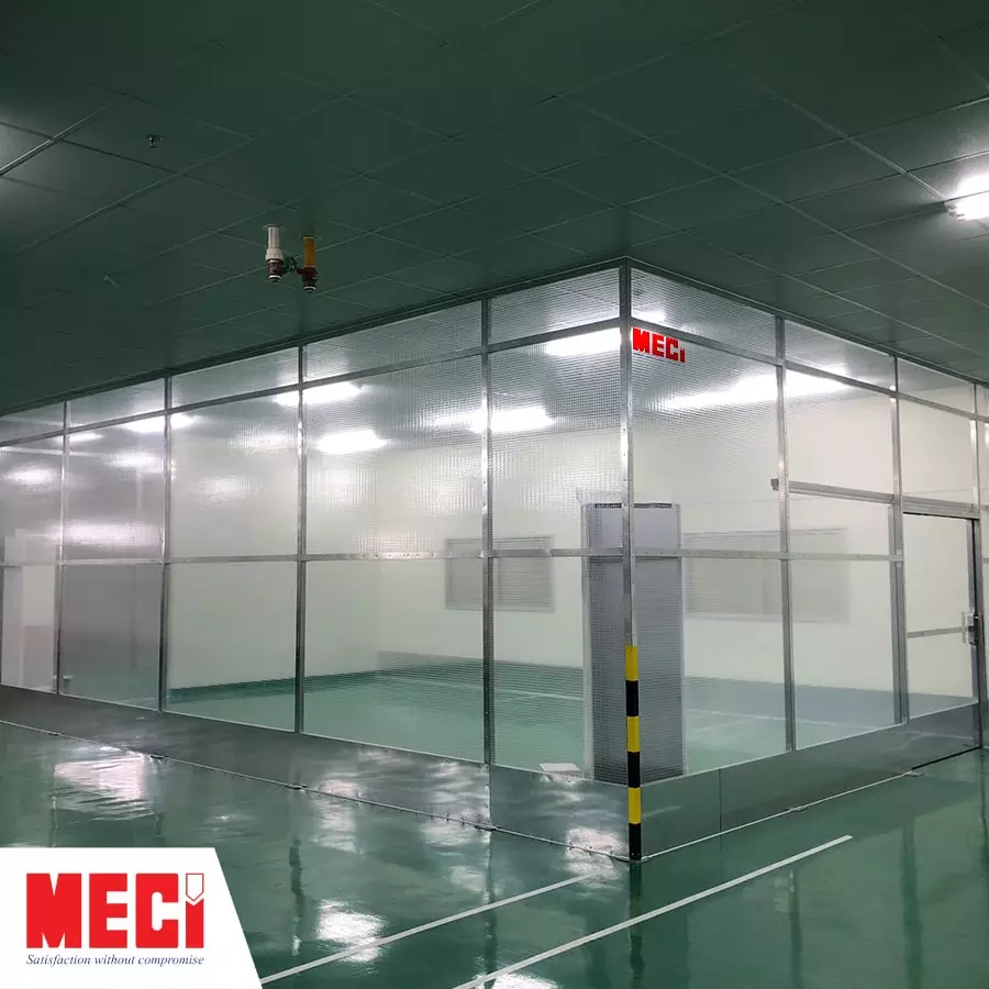 Căn phòng bằng nhựa PVC hoàn thiện sau quy trình lắp đặt vách ngăn nhựa PVC