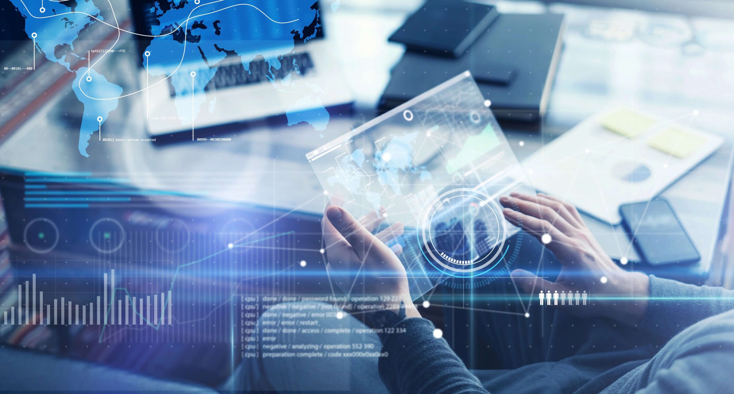 Một người đang tìm hiểu về biến động của thị trường, nhân sự, văn hóa doanh nghiệp