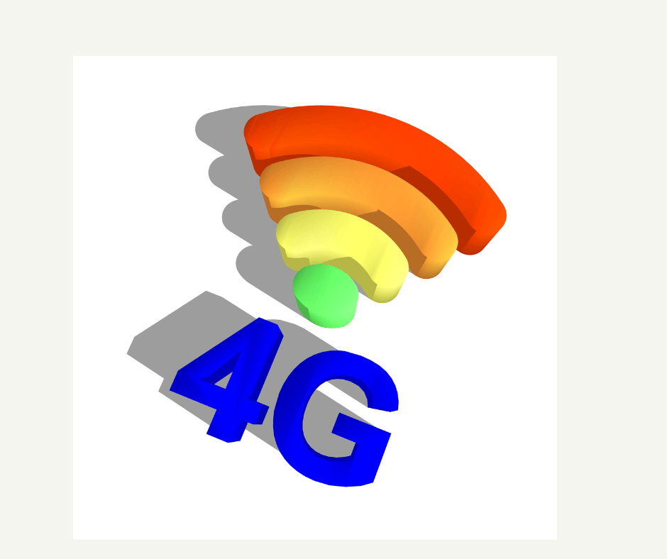 Mạng 4G phát ra sóng để kết nối internet.