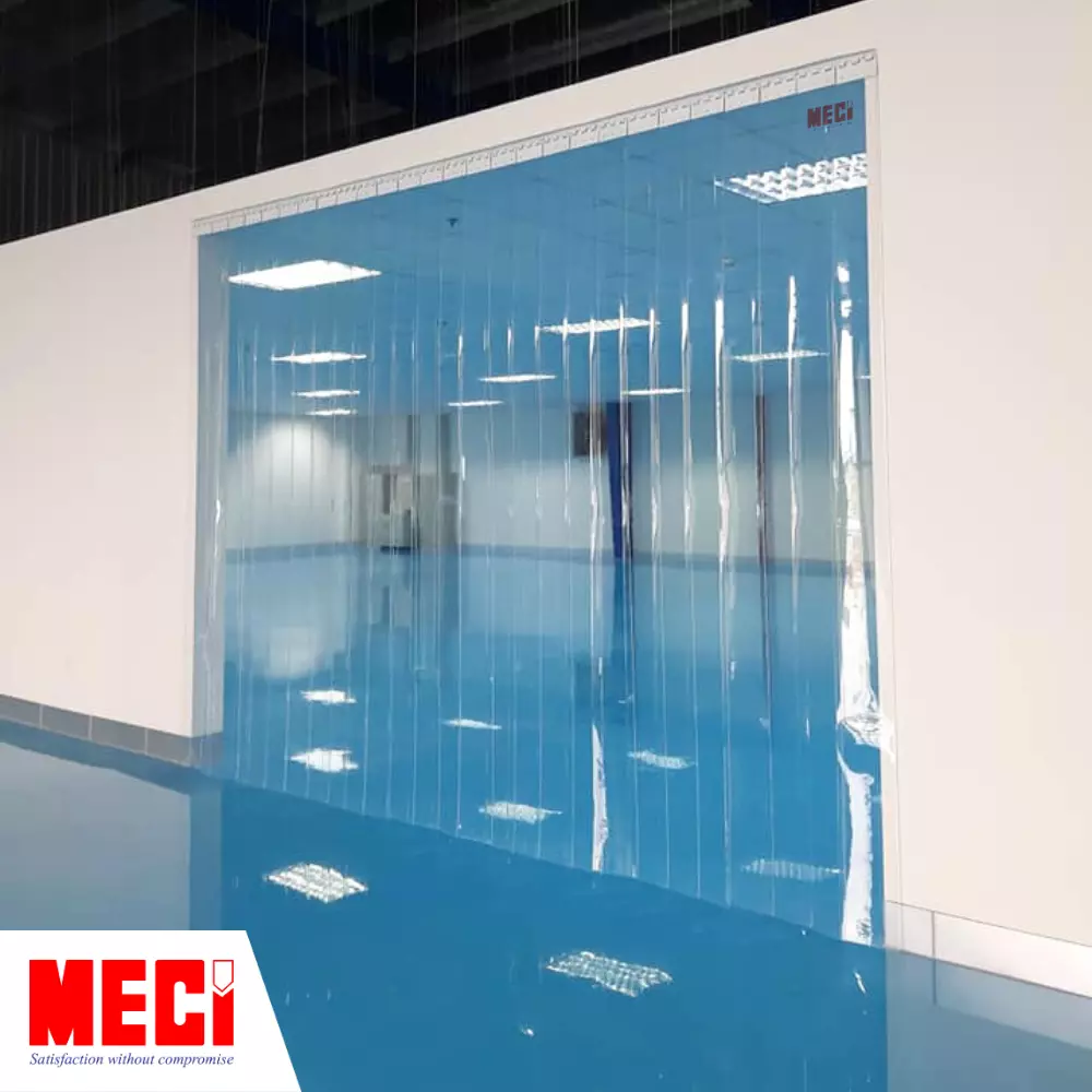 Rèm nhựa trắng trong trong phòng sơn epoxy