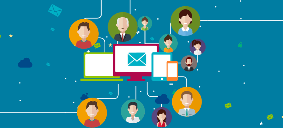 Thư điện tử được trao đổi qua internet. 