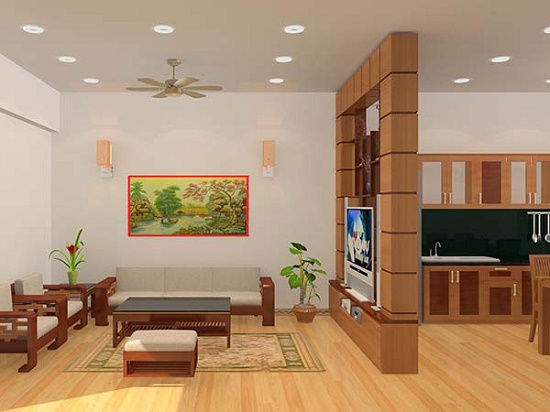 Kiểu vách ngăn phòng khách và phòng ăn đẹp - Mẫu 3 Mẫu vách ngăn phòng khách và phòng ăn - Hình 3