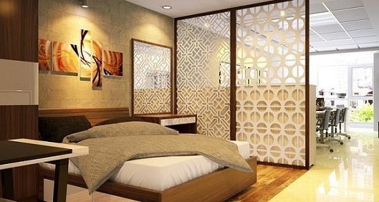 Kiểu vách ngăn phòng khách và phòng ngủ đẹp - Mẫu 3 Vách ngăn phòng khách và phòng ngủ - Hình 3