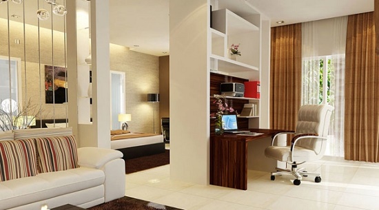 Kiểu vách ngăn phòng khách cực đẹp bằng thạch cao - Mẫu 2 Mẫu vách ngăn phòng khách bằng thạch cao - Hình 2