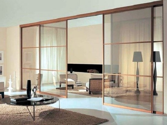 Kiểu vách ngăn phòng khách bằng vật liệu nhôm kính đẹp - Mẫu 3 Mẫu vách ngăn phòng khách bằng nhôm kính - Hình 3