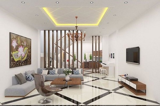 Ngắm nhìn các kiểu vách ngăn phòng khách gỗ tự nhiên đẹp - Mẫu 2 Mẫu vách ngăn phòng khách bằng gỗ tự nhiên - Hình 2