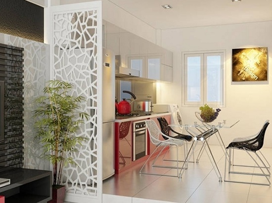 Kiểu vách ngăn phòng khách chung cư - Mẫu 2 Vách ngăn phòng khách chung cư - Hình 2