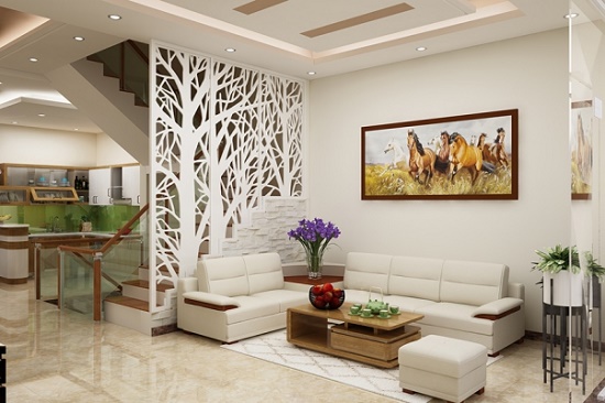 Kiểu vách ngăn phòng khách và bếp đẹp - Hình 3 Mẫu vách ngăn phòng khách và nhà bếp - Hình 3