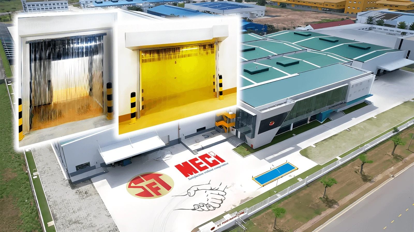 Ảnh bìa MECI thi công rèm nhựa PVC tại STFood.