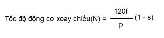 Công thức tính tốc độ động cơ xoay chiều