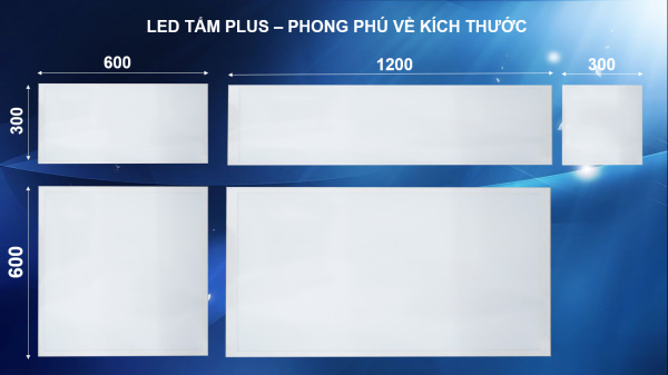5 kích thước khác nhau của đèn LED Panel 