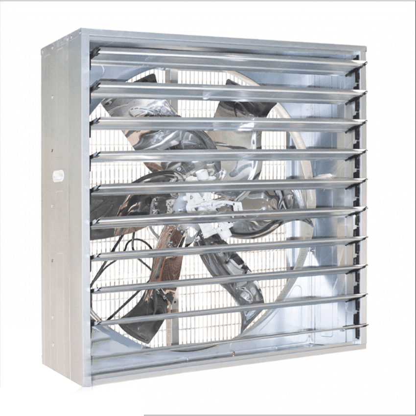 Quạt hút công nghiệp hình vuông có cửa chớp ngăn tác động bên ngoài