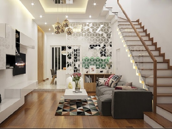 Vách ngăn phòng khách cho nhà ống - Mẫu 1 Mẫu vách ngăn phòng khách nhà ống - Hình 1