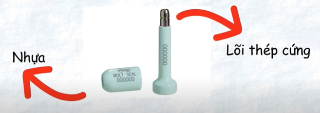 Seal chì cối màu xanh nhạt gồm 2 bộ phận nắp nhựa và lõi thép cứng