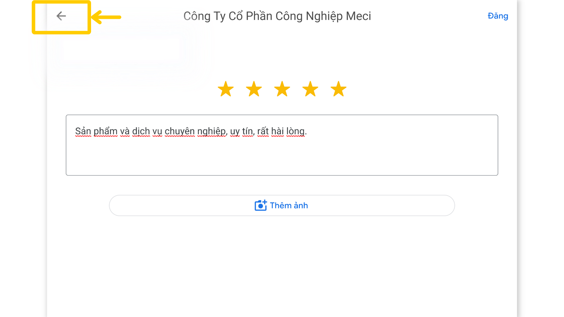 đánh giá cửa hàng MECI tại Google Maps