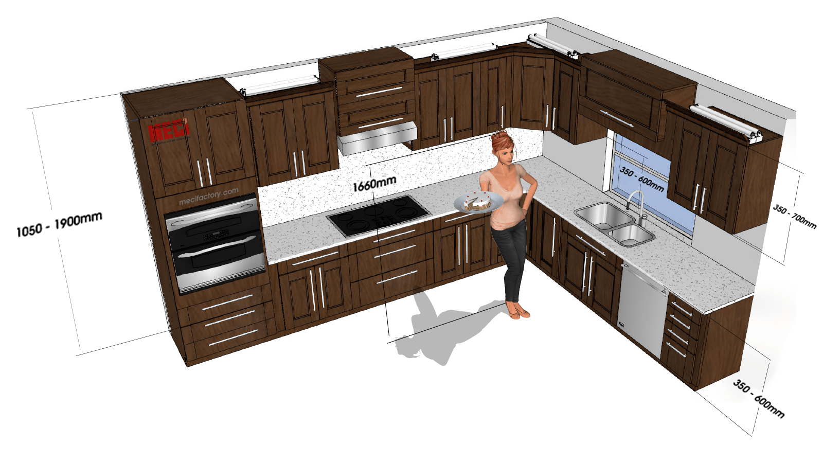 Ảnh bìa bài viết Chiều cao bếp tiêu chuẩn