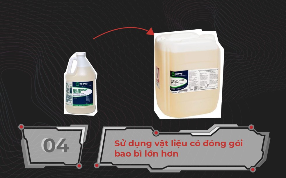 Hai can đựng hóa chất tẩy rửa với hai size khác nhau, bên trái là size nhỏ bên phải là size lớn hơn gấp 4 lần