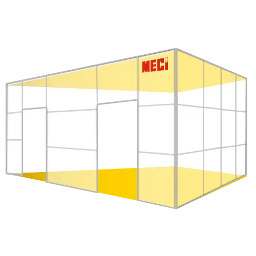 Mô hình 3D Vách ngăn nhựa PVC MECI