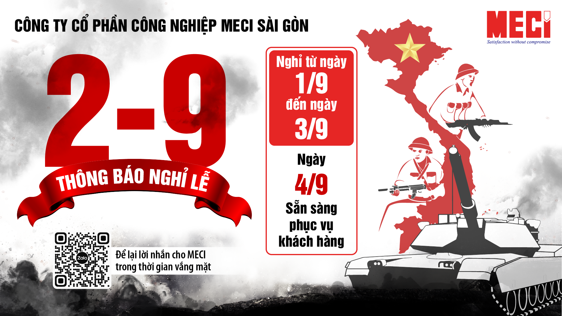 Thông báo nghỉ lễ 2/9