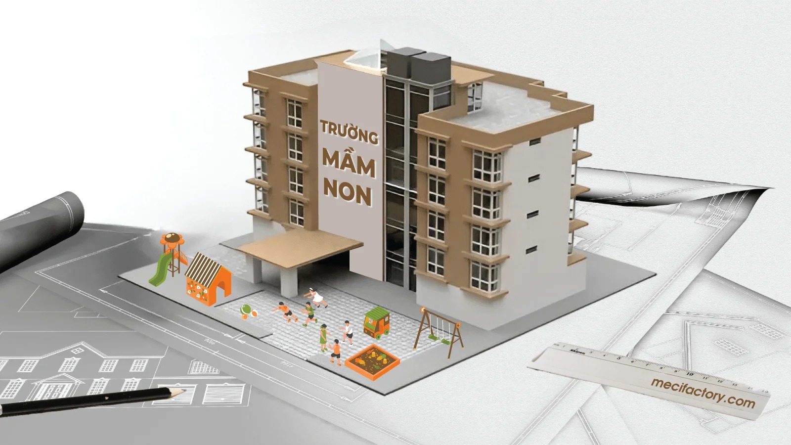 Ảnh bìa bài viết Tiêu chuẩn thiết kế trường mầm non