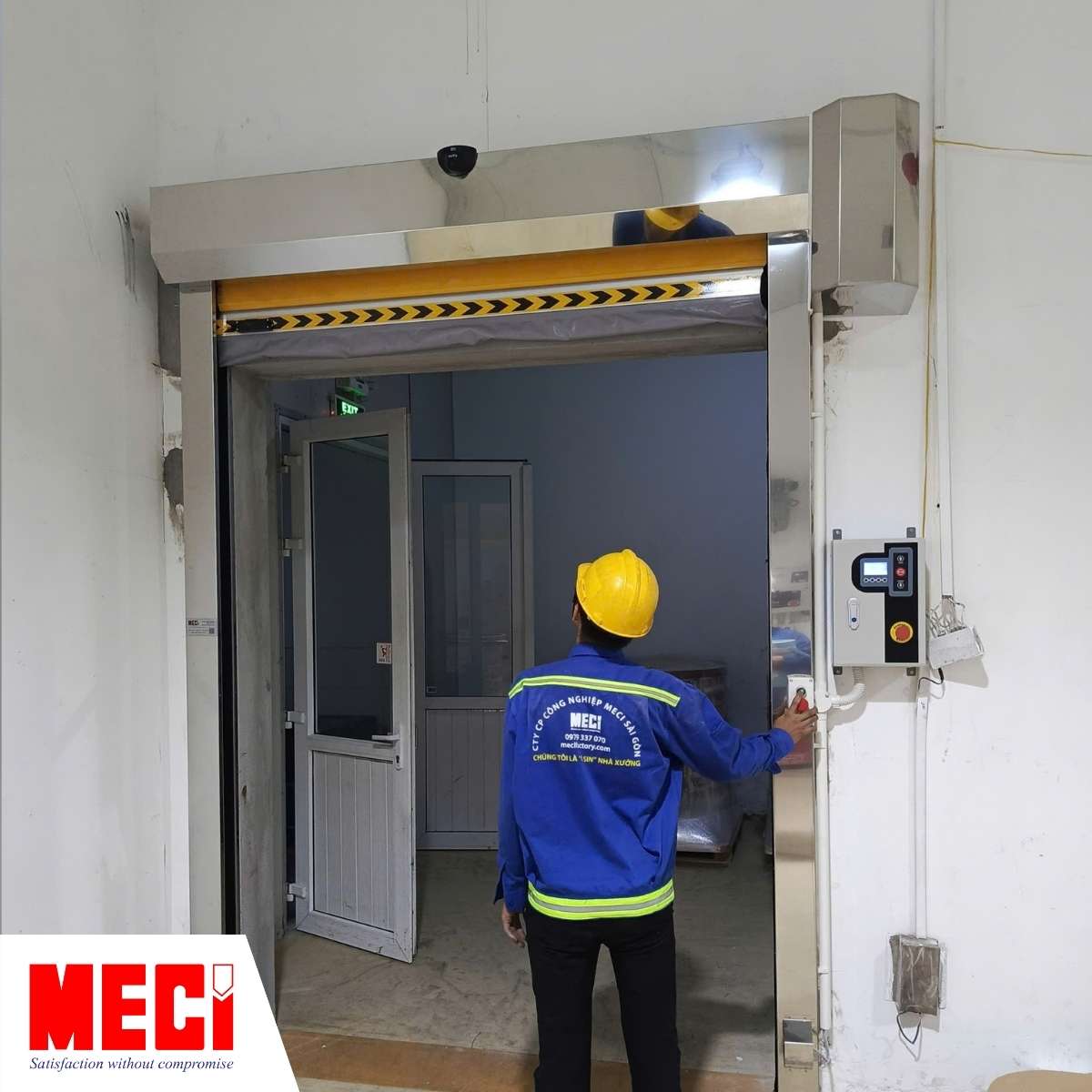 Cửa cuốn nhanh MECI tại nhà máy Nuifood