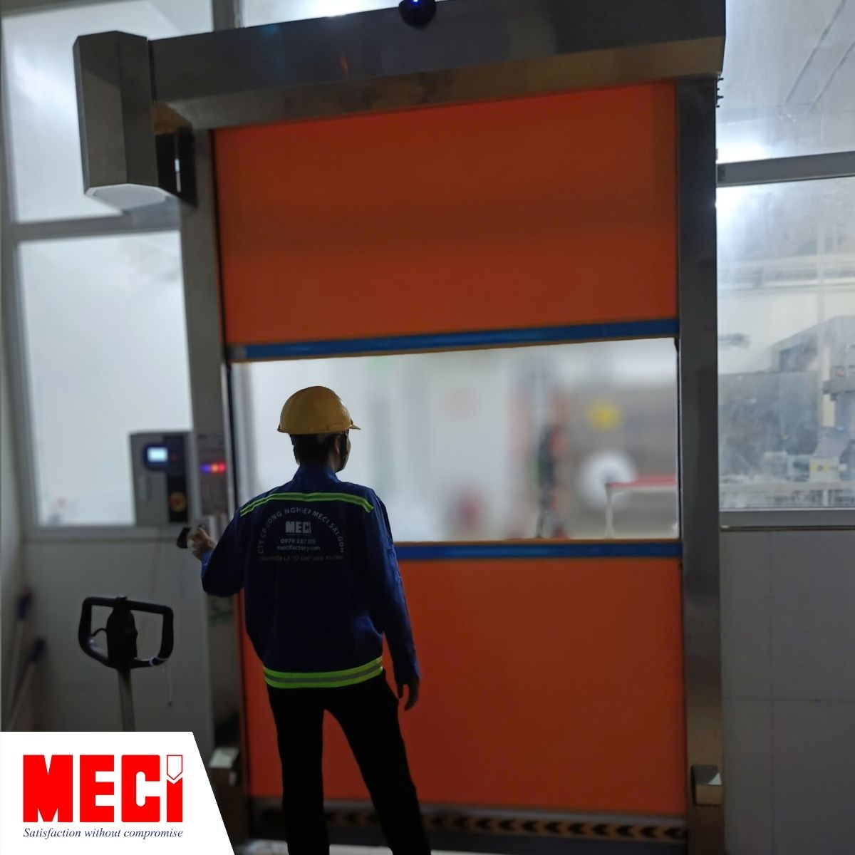 Cửa cuốn nhanh MECI tại nhà máy Nuifood