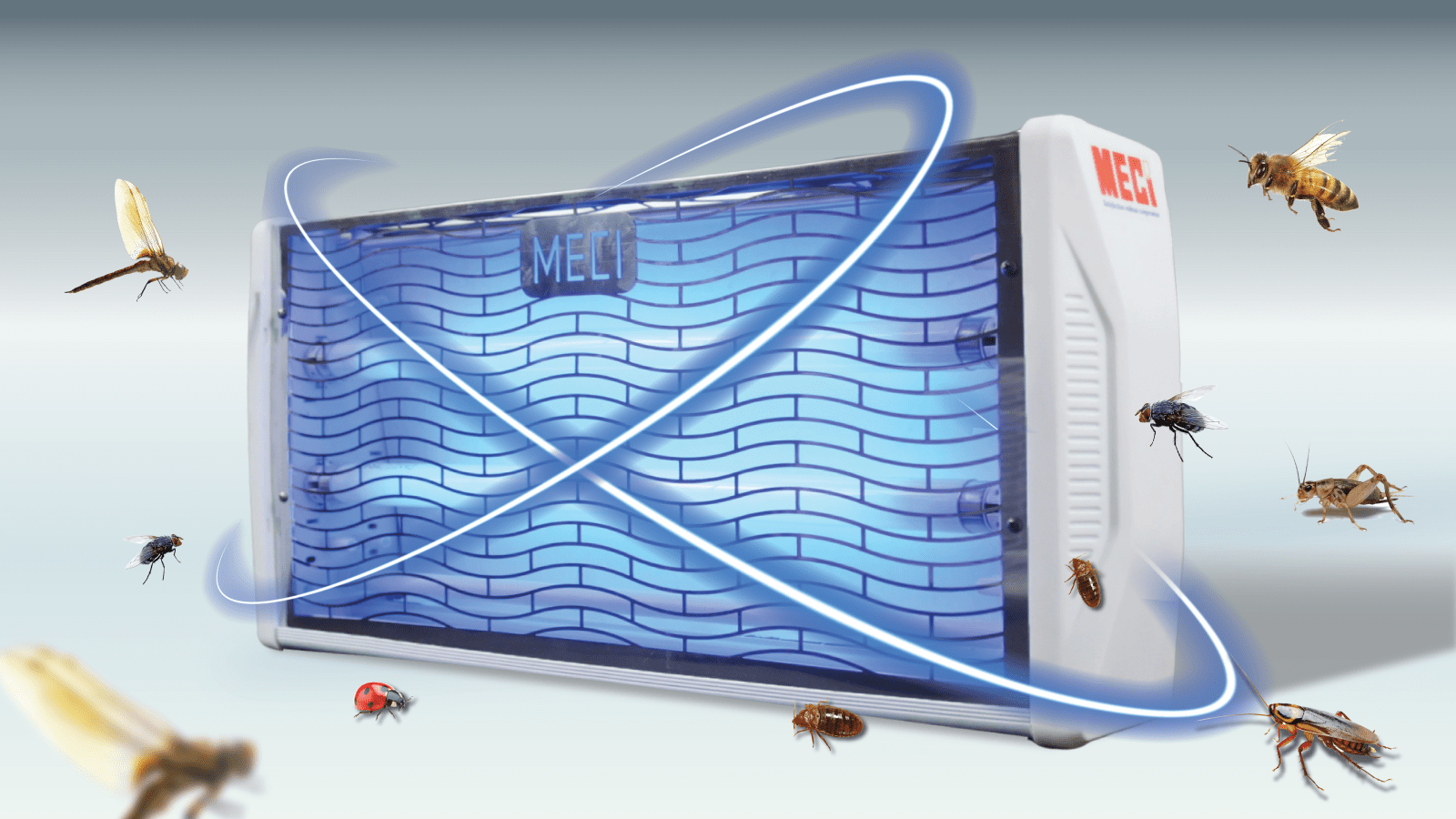 Mô hình đèn diệt côn trùng thu hút côn trùng