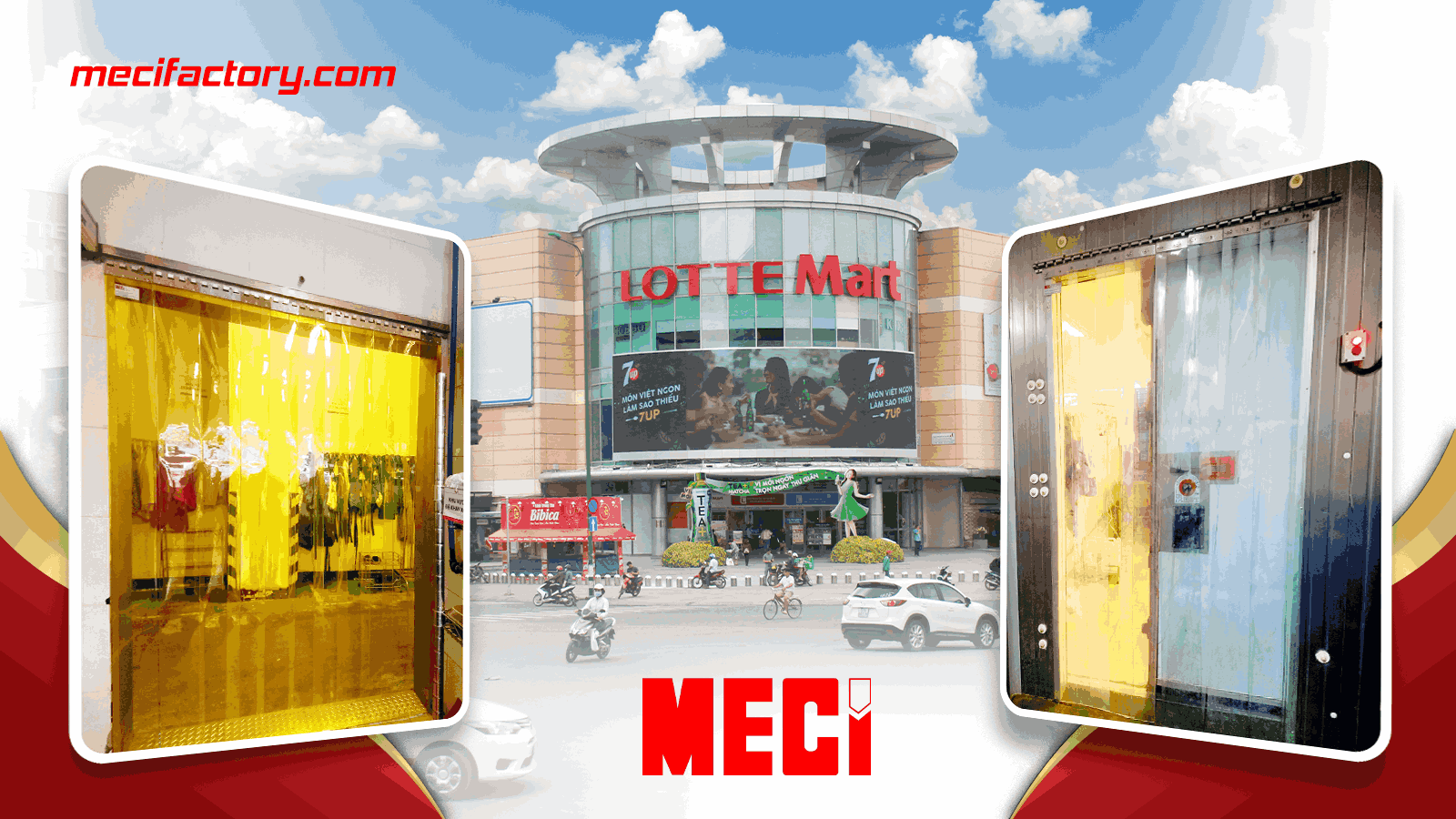 thumb của rèm nhựa PVC tại siêu thị Lotte Mart