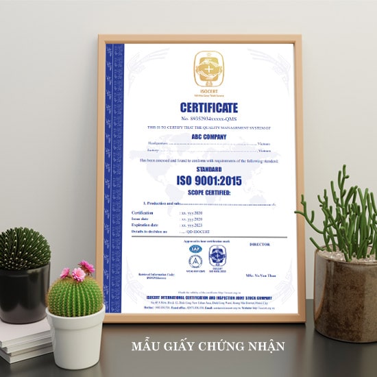 Giấy chứng nhận ISO 9001:2015
