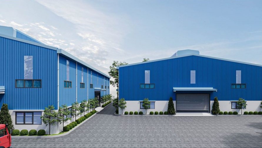 Toàn cảnh một nhà xưởng nhìn từ trên cao