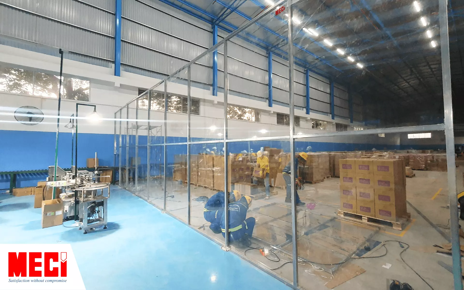 MECI lắp đặt vách ngăn nhựa cho Nutrinest