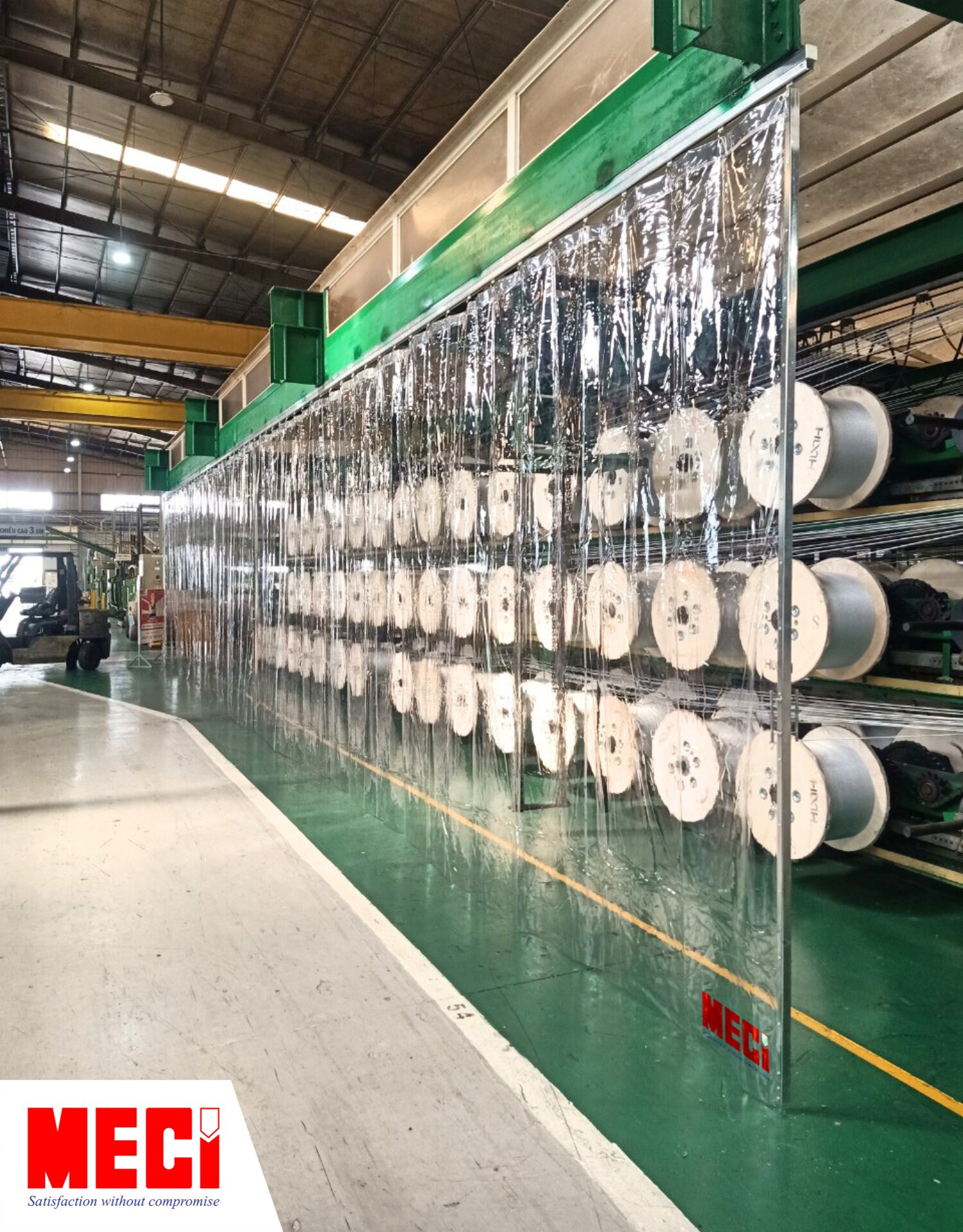 rèm nhựa PVC cho nhà máy Dongil Rubber Belt Việt Nam