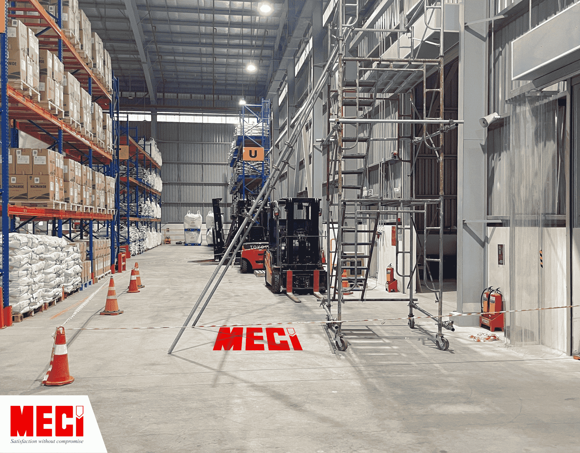 Không gian kho lưu trữ hàng của nhà máy Provimi