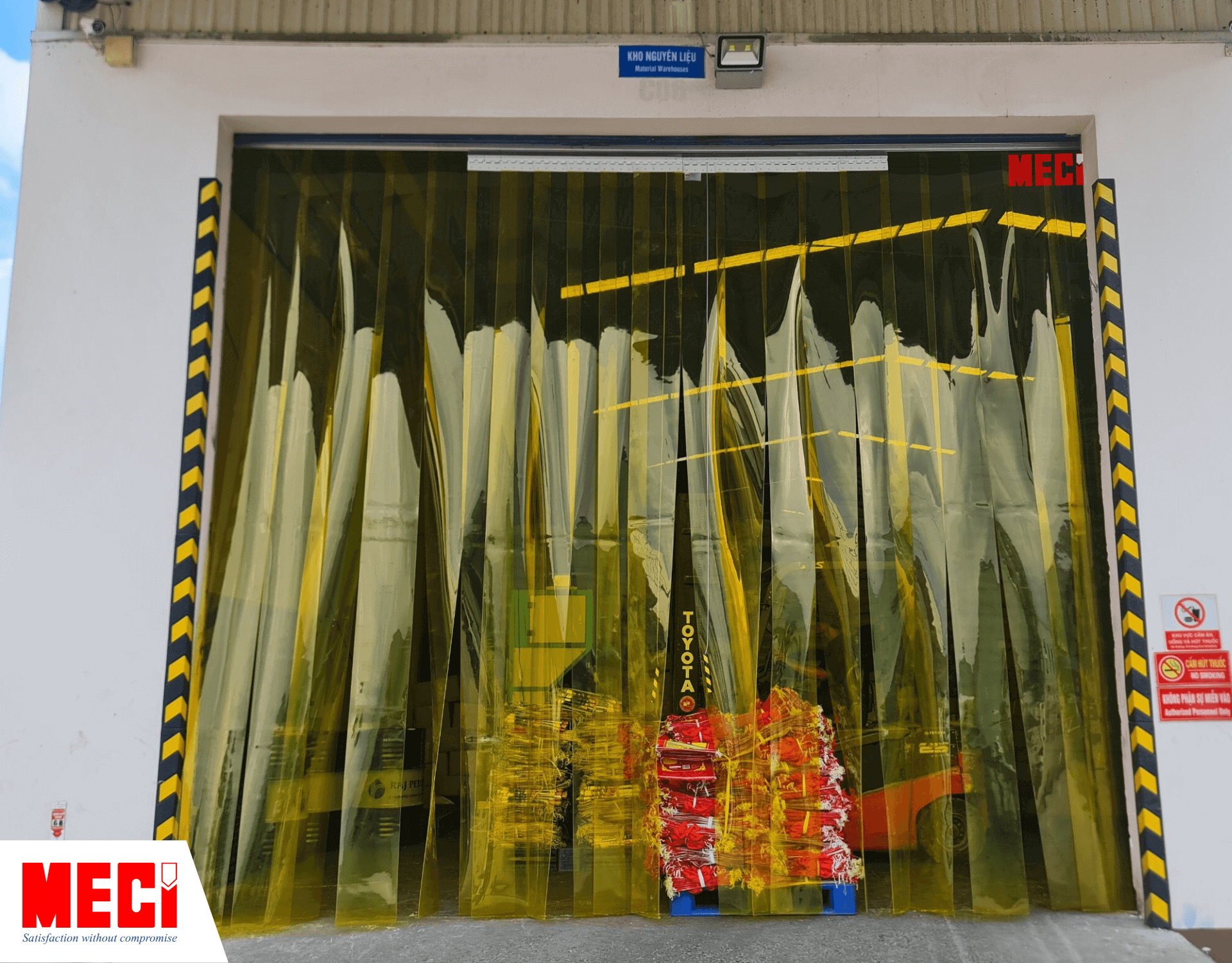 Rèm nhựa PVC tại nhà máy Long An.