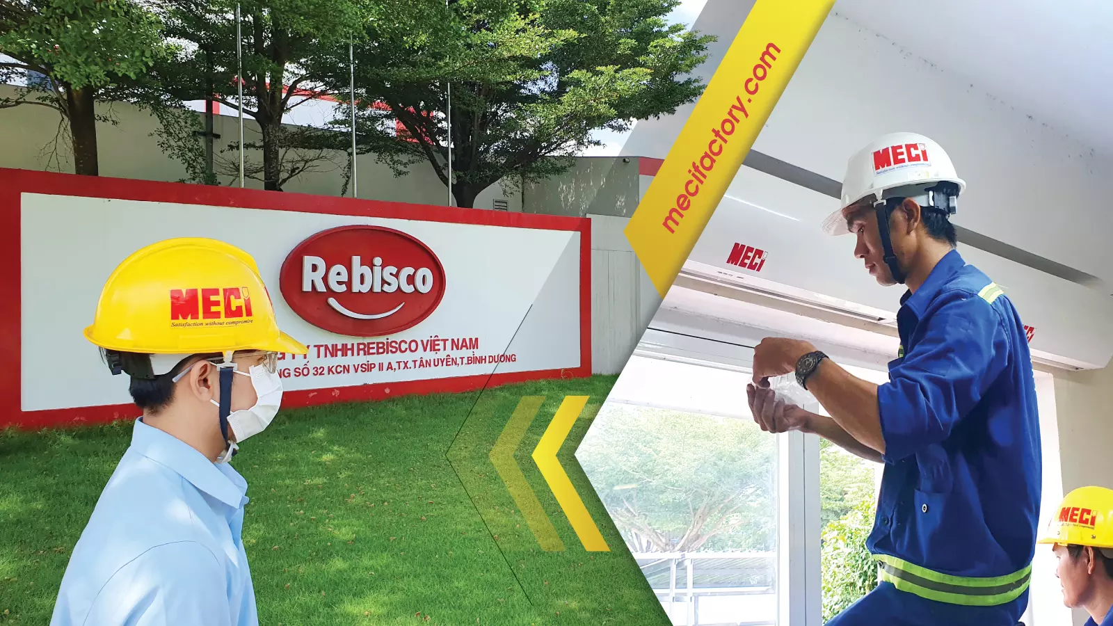 Ảnh bìa quạt cắt gió MECI tại Công ty Rebisco.