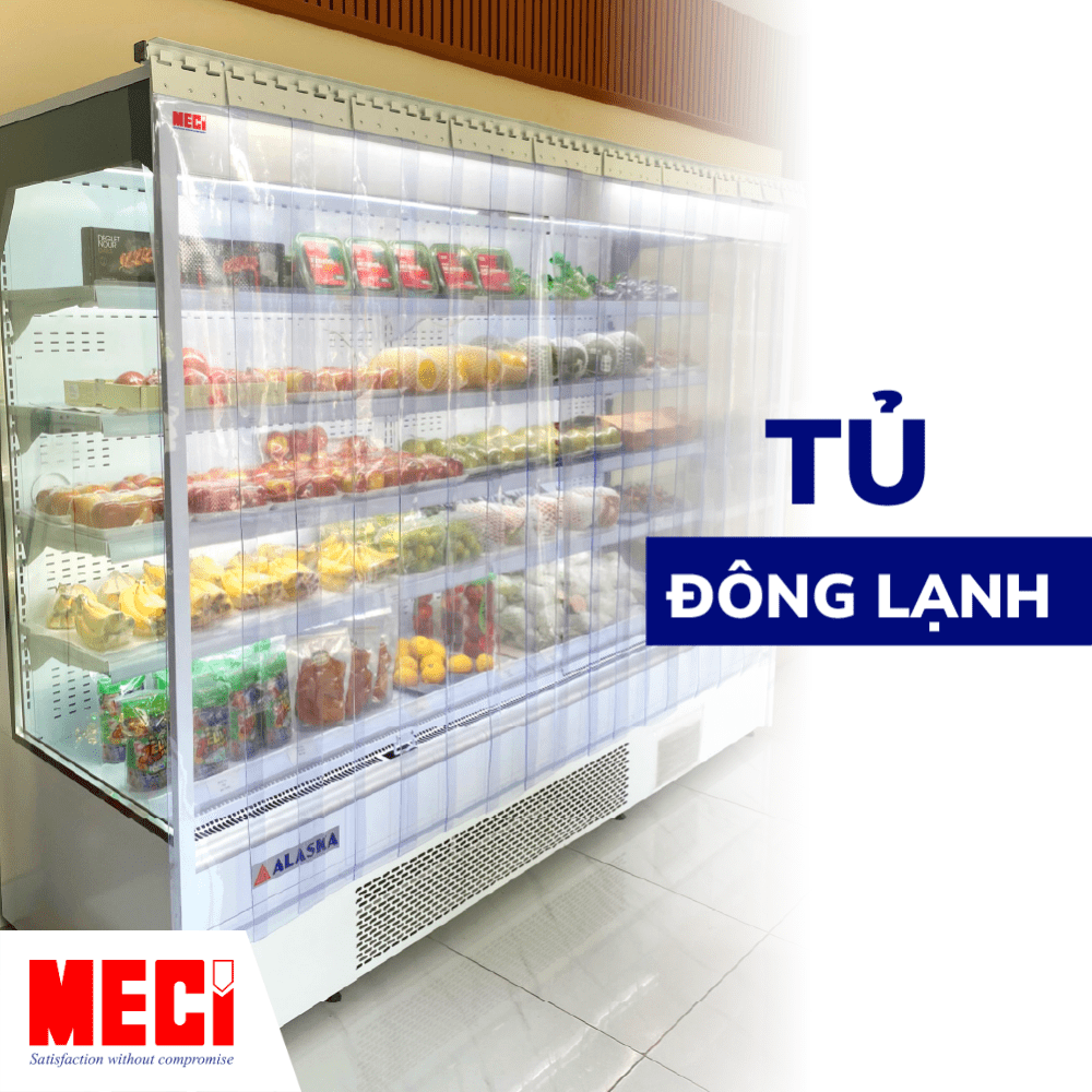 Rèm nhựa trắng trong tại thùng xe đông lạnh