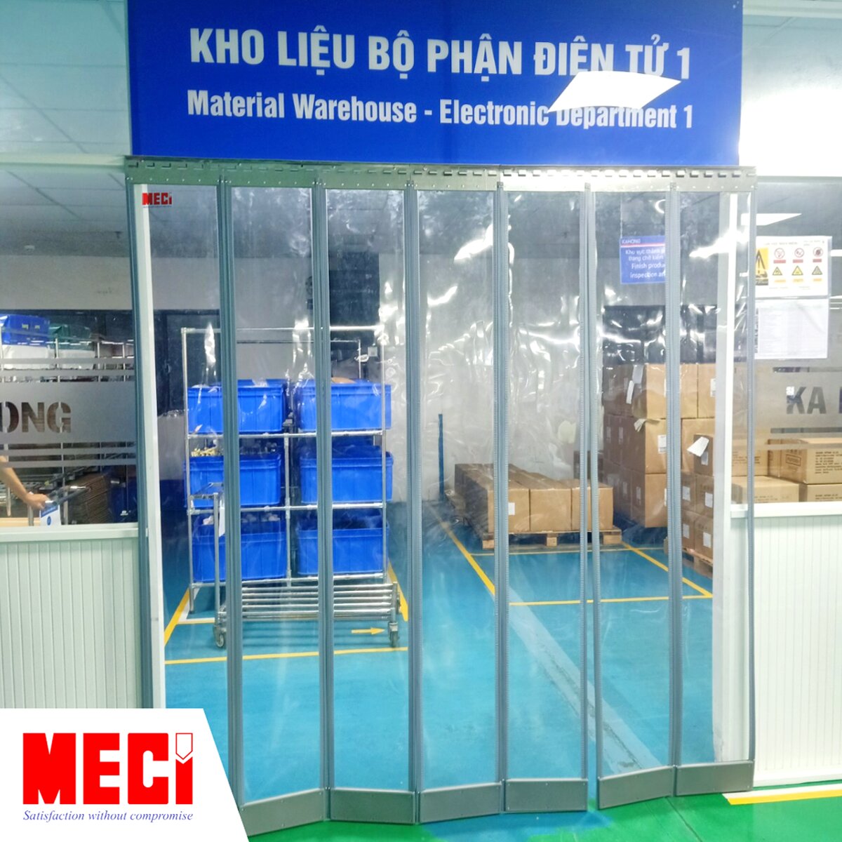 1 trong 3 bộ rèm nhựa nam châm cho Ka Hong tại kho linh kiện điện tử